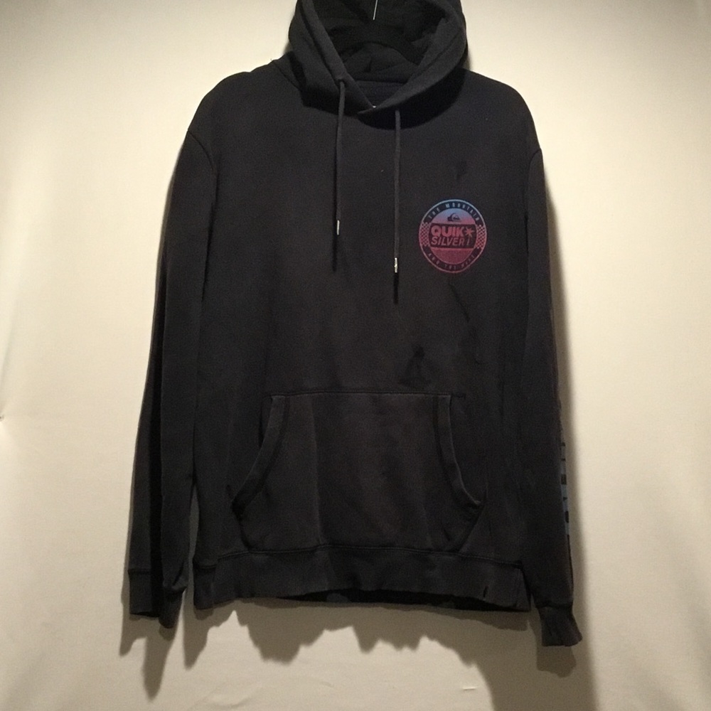 Quiksilver hoodie black large worn